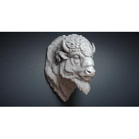 Bison Buffalo Head Sculpture